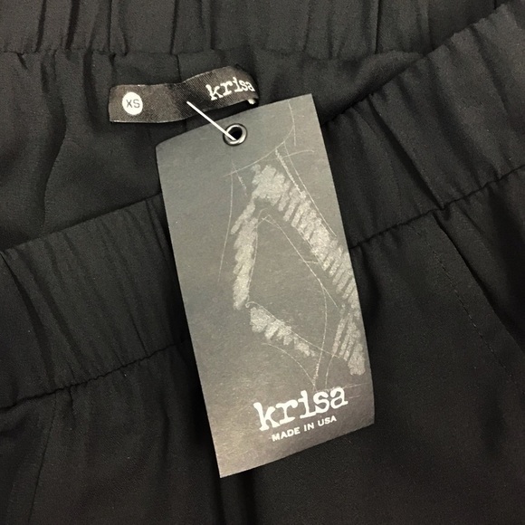 Krisa Revolve Black Side Slit Pants | XS 0/2 - Picture 11 of 12